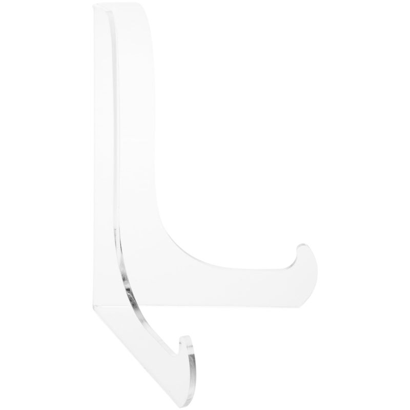 Plymor حامل بليمور أكريليك شفاف بزاوية 60 درجة مع حواف دعم ضحلة، 6" ارتفاع × 4.5" عرض × 3.5" عمق (عبوة 6)  - Image 2